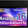 10 Inch Android 16 Tablet 5-Core Tablet, Widevine L1 20GB + 64GB + 1TB TF, WiFi 6 BT 5.3 6000mAh Battery, OTG Transmission, Face Unlock, Type C Headphone Jack (Black)  Amazon.fr: Electronics
